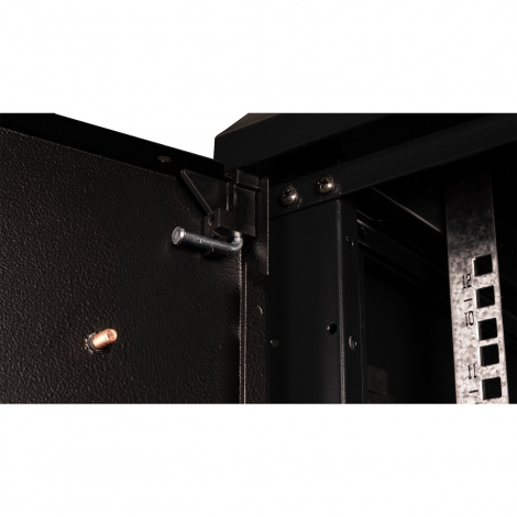 Шкаф 19" телекоммуникационный настенный, 12U 635x600х450 мм, дверь металл, черный